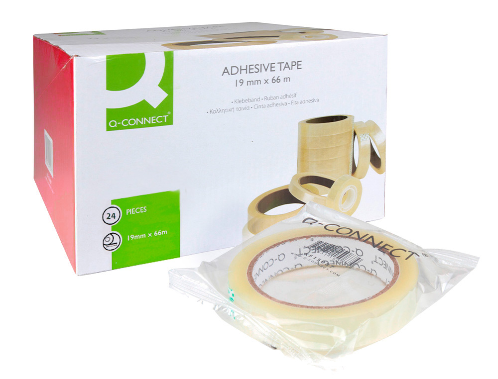 RUBAN ADHÉSIF Q-CONNECT 66MX19MM SACHET CELLOPHANE