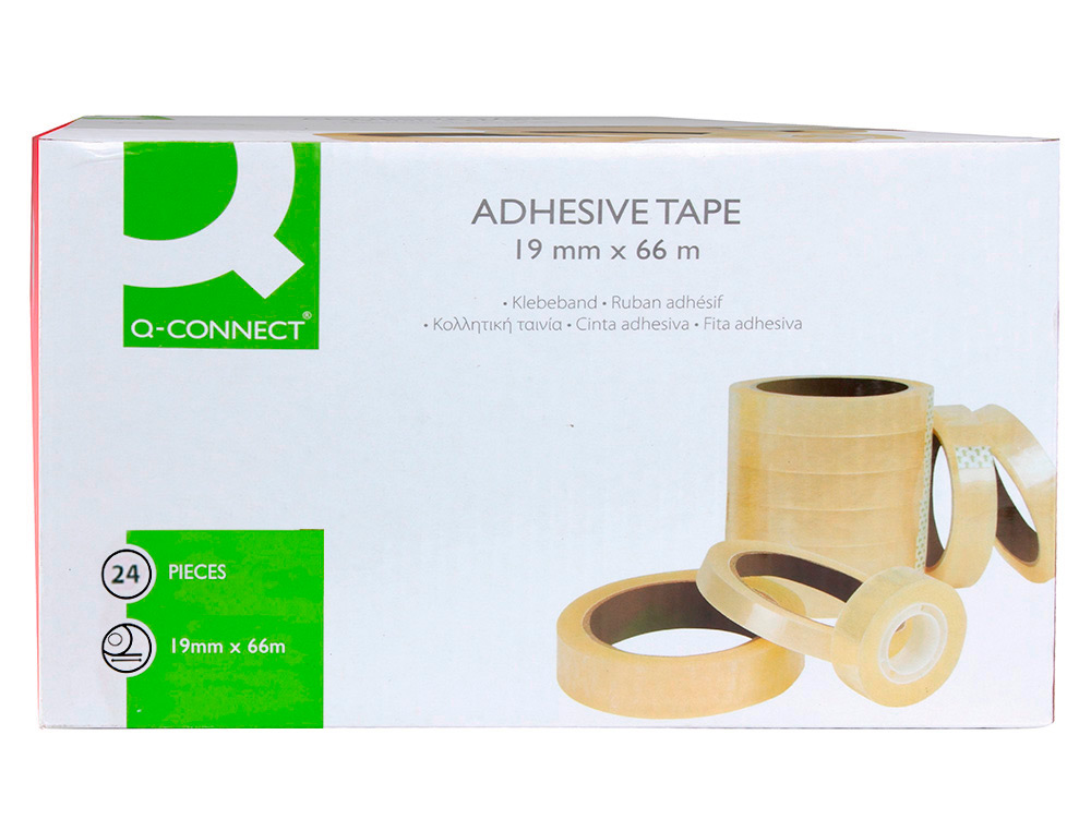 RUBAN ADHÉSIF Q-CONNECT 66MX19MM SACHET CELLOPHANE