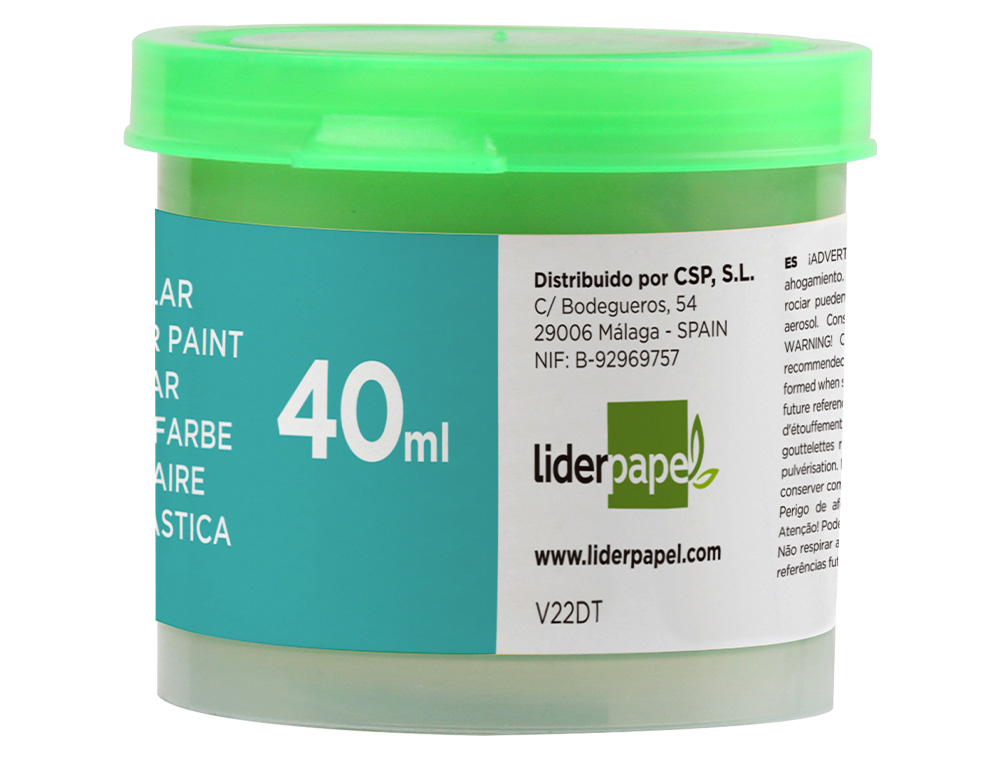 GOUACHE SCOLAIRE LIDERPAPEL COLORIS VERT CLAIR POT 40ML