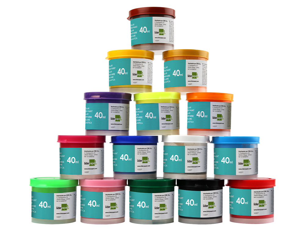GOUACHE SCOLAIRE LIDERPAPEL COLORIS VERT CLAIR POT 40ML