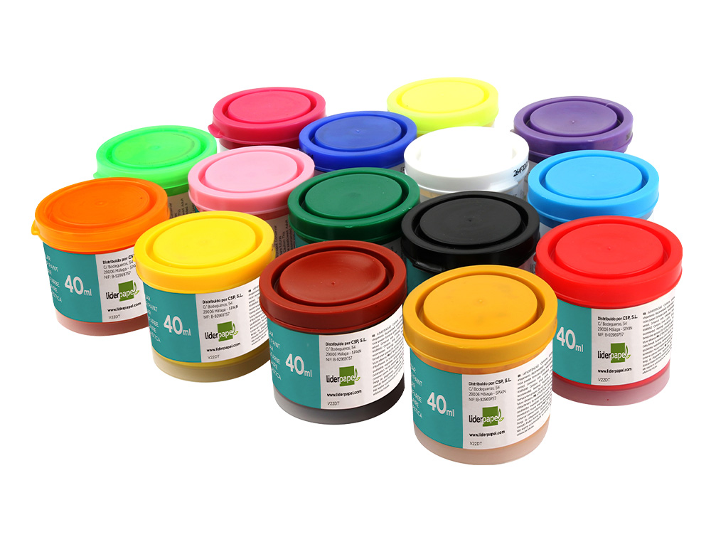 GOUACHE SCOLAIRE LIDERPAPEL COLORIS VERT CLAIR POT 40ML