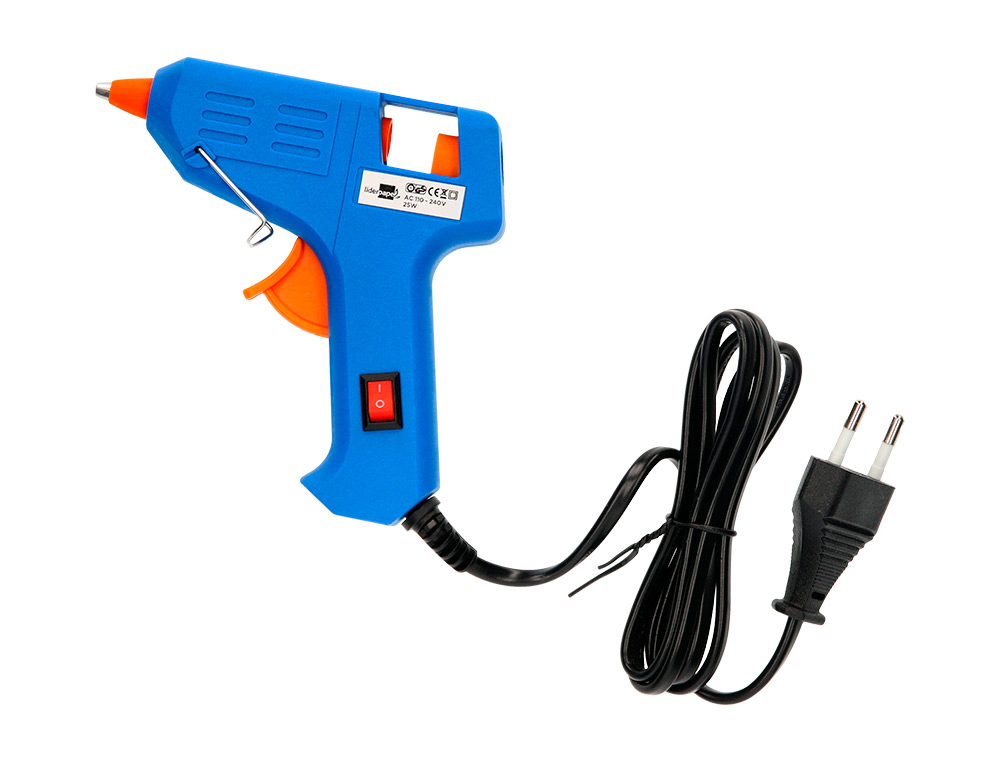 PISTOLET COLLE LIDERPAPEL PUISSANCE 25W INCLUS 2 BÂTONS COLLE 7MMX100MM