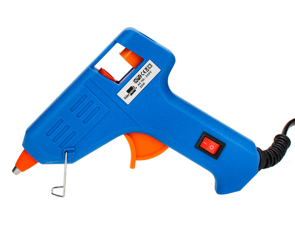 PISTOLET COLLE LIDERPAPEL PUISSANCE 25W INCLUS 2 BÂTONS COLLE 7MMX100MM