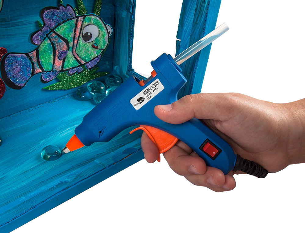 PISTOLET COLLE LIDERPAPEL PUISSANCE 25W INCLUS 2 BÂTONS COLLE 7MMX100MM