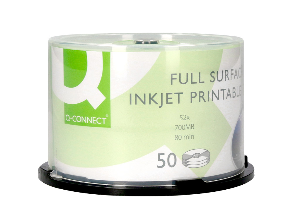 CD-R Q-CONNECT CAPACIT 700MB 80MIN VITESSE 52X FIABLE GRANDE CAPACIT TOUR 50 UNITS