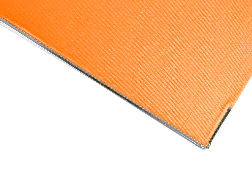 CLASSEUR LEVIER LIDERPAPEL A4 DOCUMENTA CARTON REMBORD 1,9MM DOS 75MM RADO MTALLIQUE COLORIS ORANGE