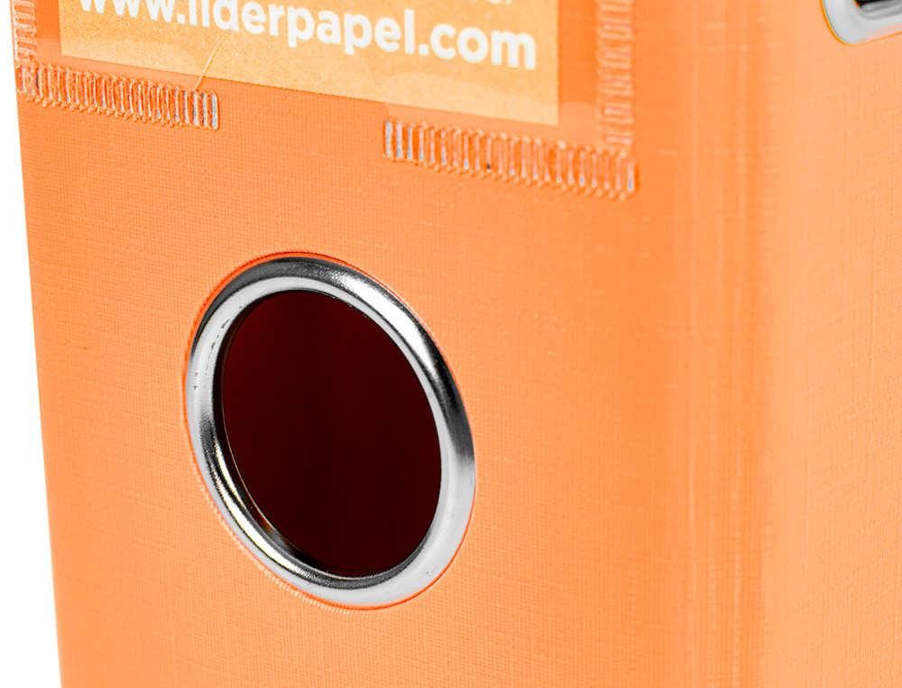 CLASSEUR LEVIER LIDERPAPEL A4 DOCUMENTA CARTON REMBORD 1,9MM DOS 75MM RADO MTALLIQUE COLORIS ORANGE