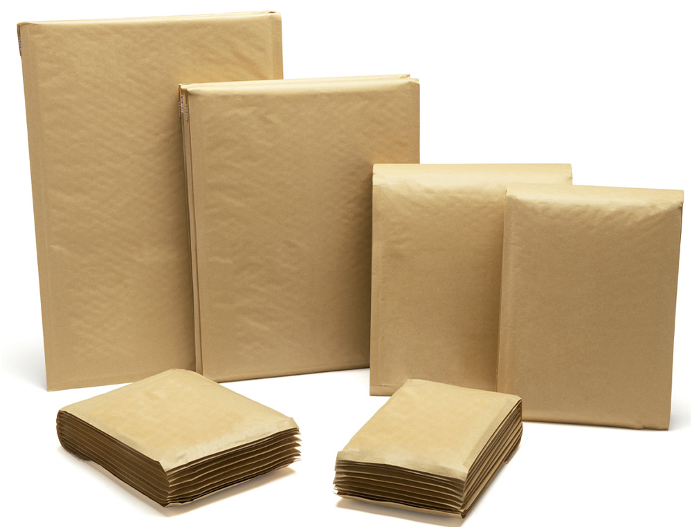 POCHETTE BULLES D'AIR Q-CONNECT 240X330MM 82G KRAFT MATELASSE RABAT DROIT AUTO-ADHESIVE SANS FENETRE LOT 50 UNITES