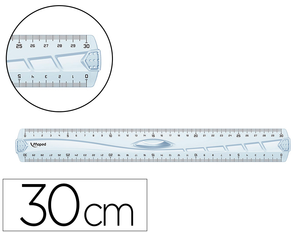 EQUERRE MAPED GEOMETRIQUE EN PLASTIQUE RECICLE 45 HYPOTENUSE 21CM