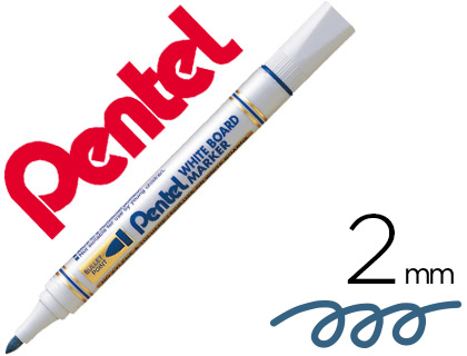 MARQUEUR PENTEL EFFAABLE TABLEAU BLANC POINTE OGIVE TRAC 2MM ENCRE FAIBLE ODEUR ET LUMINEUSE COLORIS BLEU