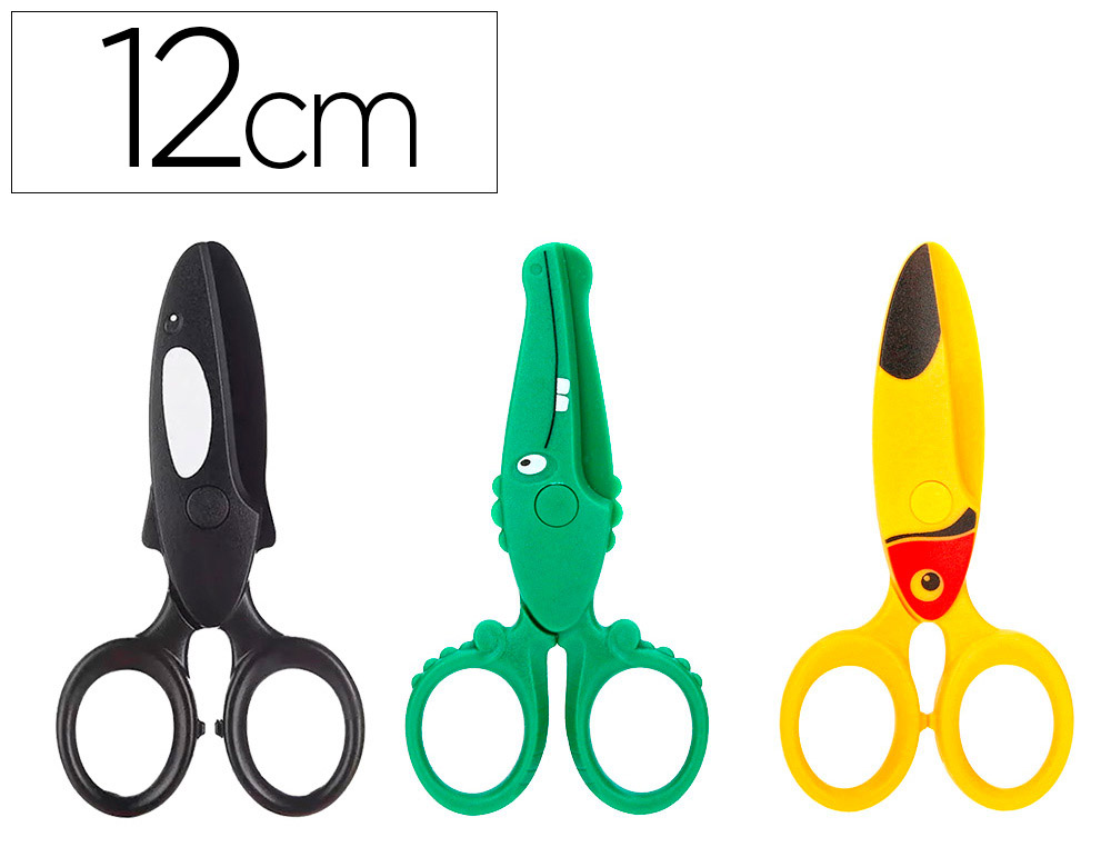 CISEAUX LIDERPAPEL 2-5ANS LAMES PLASTIQUES BOUTS RONDS  NE COUPENT NI CHEVEUX NI      VETEMENTS LONGUEUR 12CM