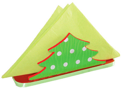 PORTE-SERVIETTES CULTURE CLUB  DCORER FORME SAPIN MDF 16X5X6CM