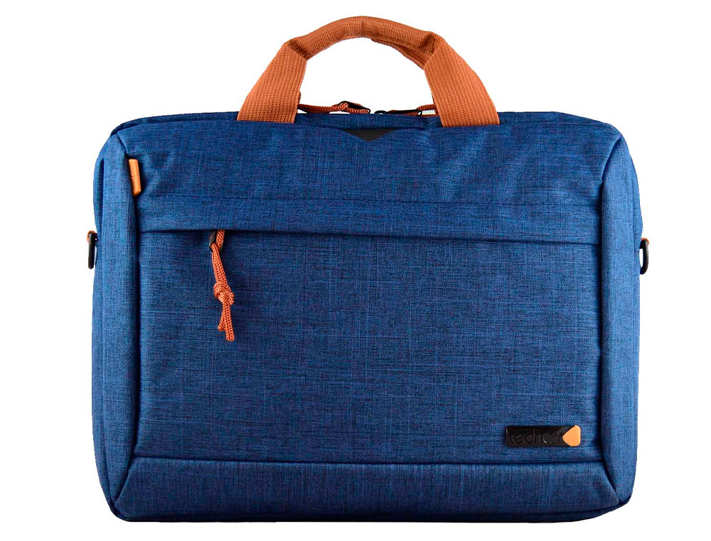 MALLETTE CLASSIQUE TECHAIR BLEU MARRON COMPATIBLE        14-15,6
