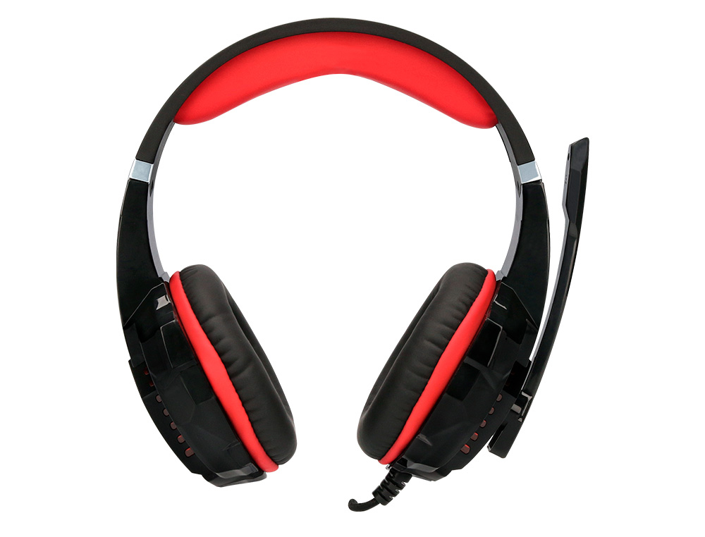 CASQUE Q-CONNECT GAMING FILAIRE AVEC MICROPHONE       AJUSTABLE ET LUMIERE LED      COLORIS NOIR