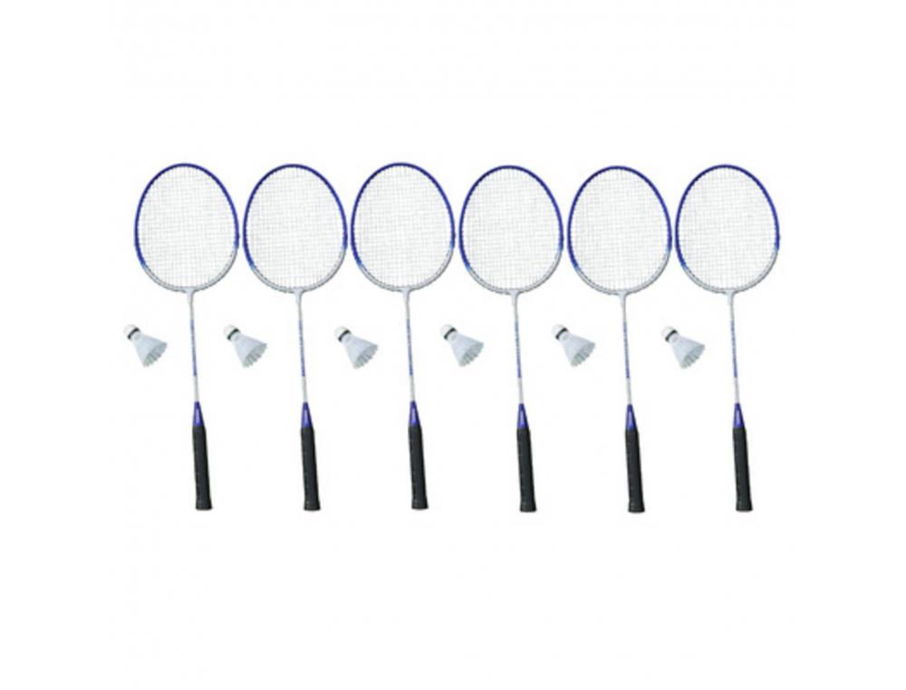 BADMINTON FIRST LOISIRS SET BADMINTON RAQUETTES           INITIATIONLOT DE 6 RAQUETTES  ET 6 VOLANTS