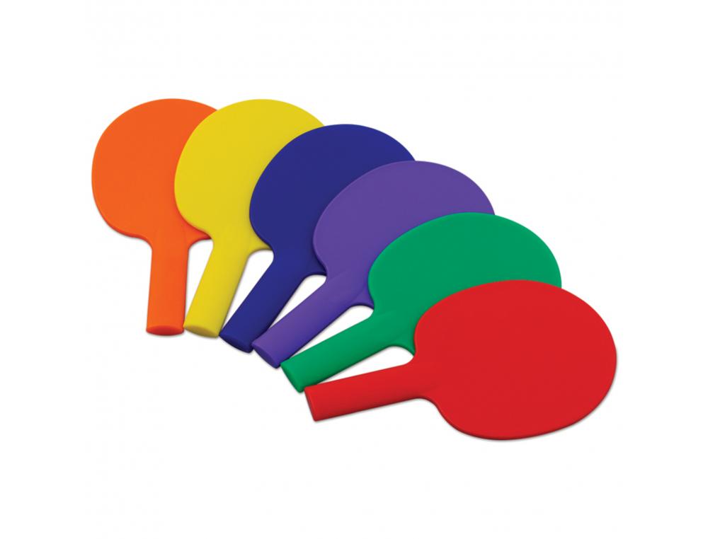 RAQUETTES TENNIS DE TABLES FIRST LOISIRS RAQUETTES       PLASTIQUES LOT DE 6 COLORIS   ASSORTIS