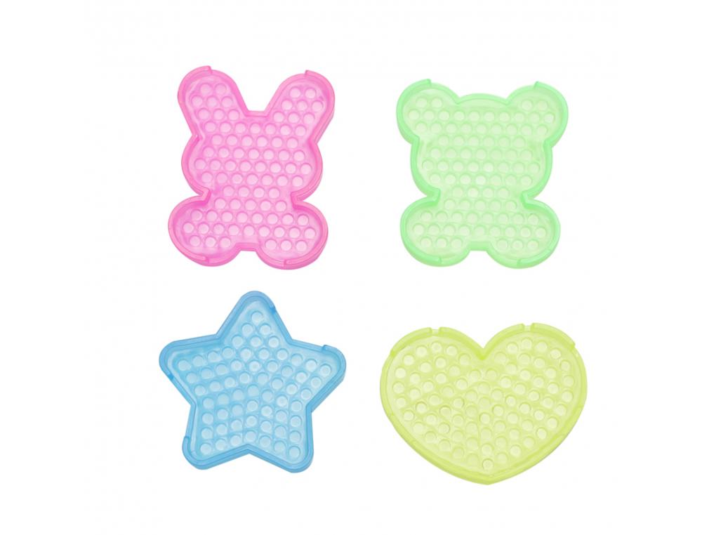 PLAQUE AQUAPERLES OCOLOR 4 MOTIFS ASSORTIS LOT DE 8      PLAQUES