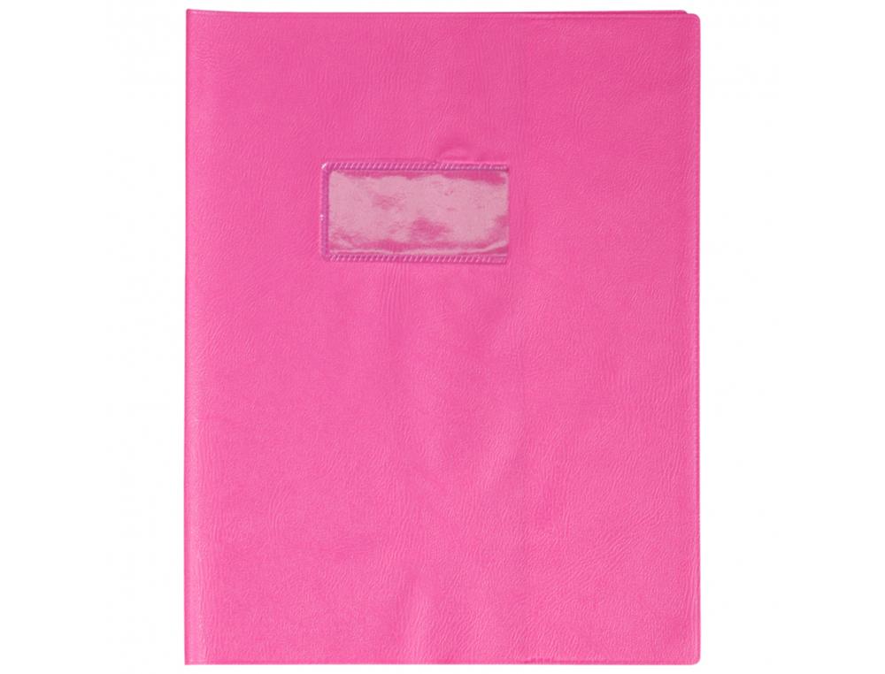 PROTEGE-CAHIER CLAIREFONTAINE 17X22CM PLASTIQUE 22/100E     OPAQUE COLORIS ROSE