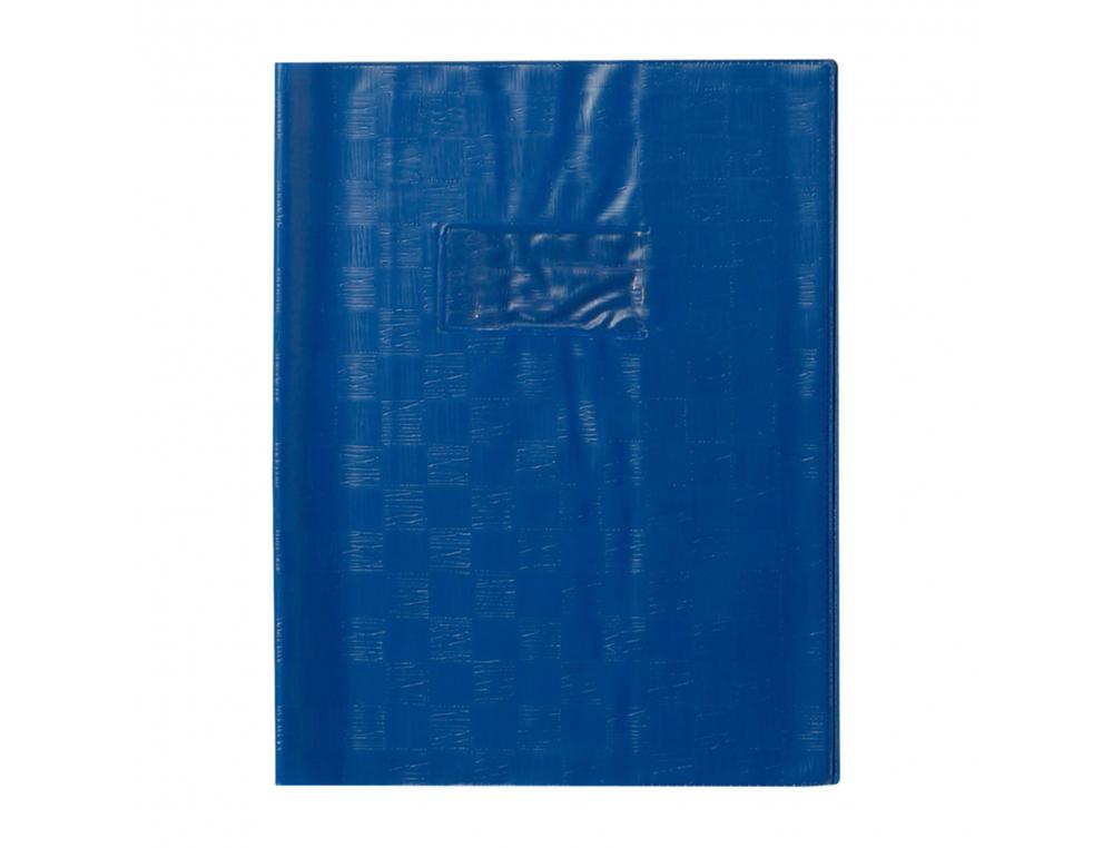 PROTEGE-CAHIER CLAIREFONTAINE 17X22CM PLASTIQUE 22/100E 2   RABATS COLORIS BLEU