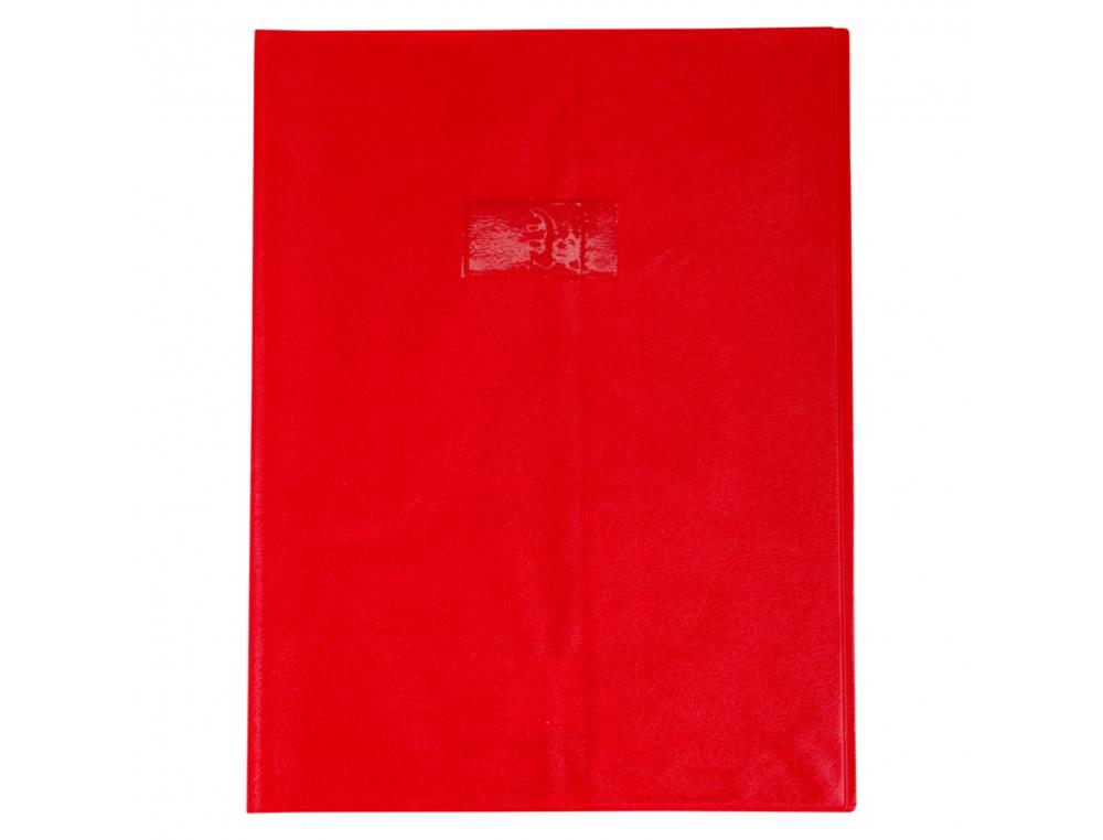 PROTEGE-CAHIER CLAIREFONTAINE 24X32CM PLASTIQUE 22/100E     OPAQUE COLORIS ROUGE