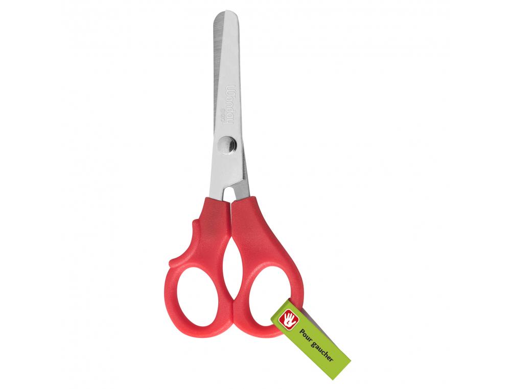 CISEAUX WONDAY ENZO 12CM GAUCHER LAMES ACIER INOX      BOUTS RONDS ANNEAUX           SYMETRIQUES