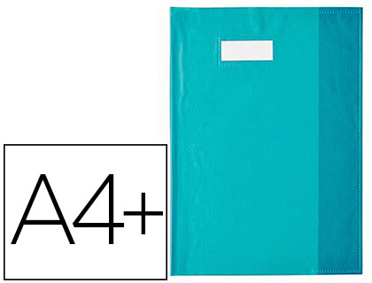 PROTGE-CAHIER ELBA STYL'SMS PVC OPAQUE 12/100E SANS PHTALATES PORTE-TIQUETTE ET TIQUETTE A4+ 240X320MM TURQUOISE