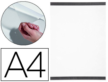 POCHETTE AFFICHAGE DURABLE MAGNTIQUE TRANSPARENTE A4 APPLICATIONS FORMAT PAYSAGE OU PORTRAIT PAQUET 2 UNITS