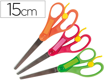 CISEAUX LIDERPAPEL PERSONNALIS 5/8 ANS LAMES ACIER INOXYDABLE POINTE ARRONDIE ANTI-COUPE 150MM