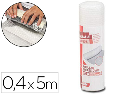 FILM BULLE GPV ROULEAU TRANSPARENT 0,4X5M