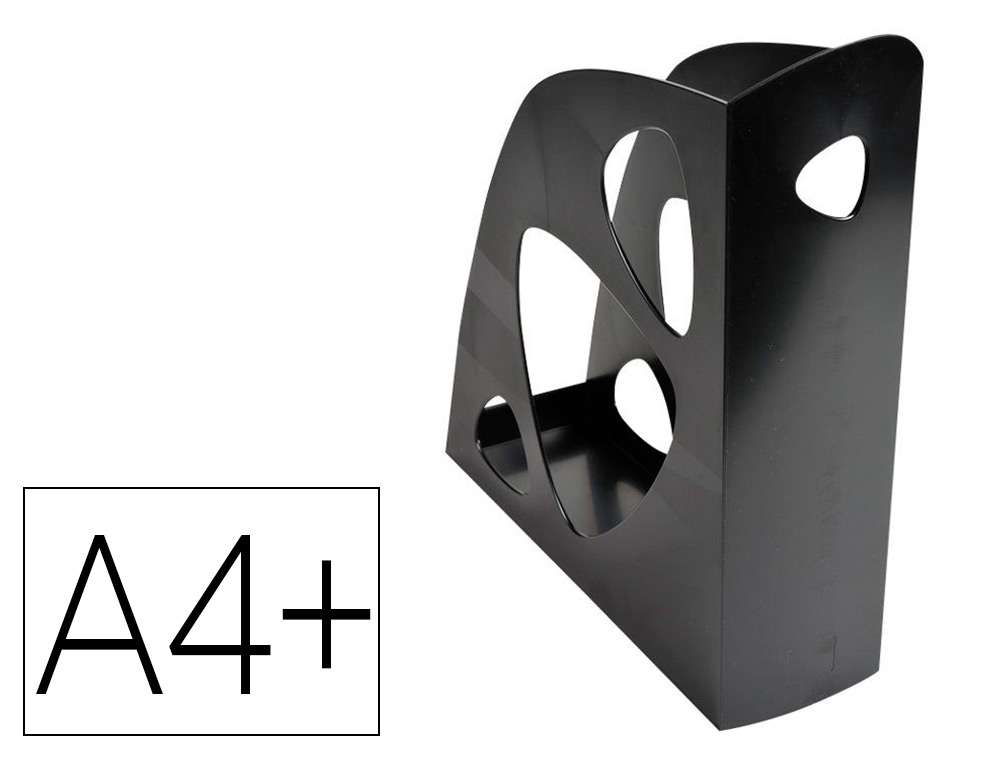 PORTE-REVUES EXACOMPTA ECOMAG POLYSTYRNE SOLIDE STABLE FORMAT A4+ OEILLET PRHENSION NOIR