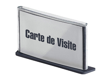 PLAQUE SIGNALISATION PAPERFLOW POLYSTYRNE FORMAT CARTE DE VISITE COLORIS ANTHRACITE