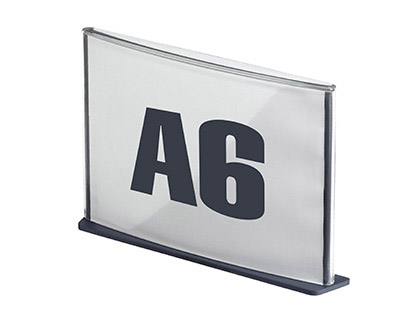 PLAQUE SIGNALISATION PAPERFLOW POLYSTYRNE FORMAT A6 COLORIS ANTHRACITE