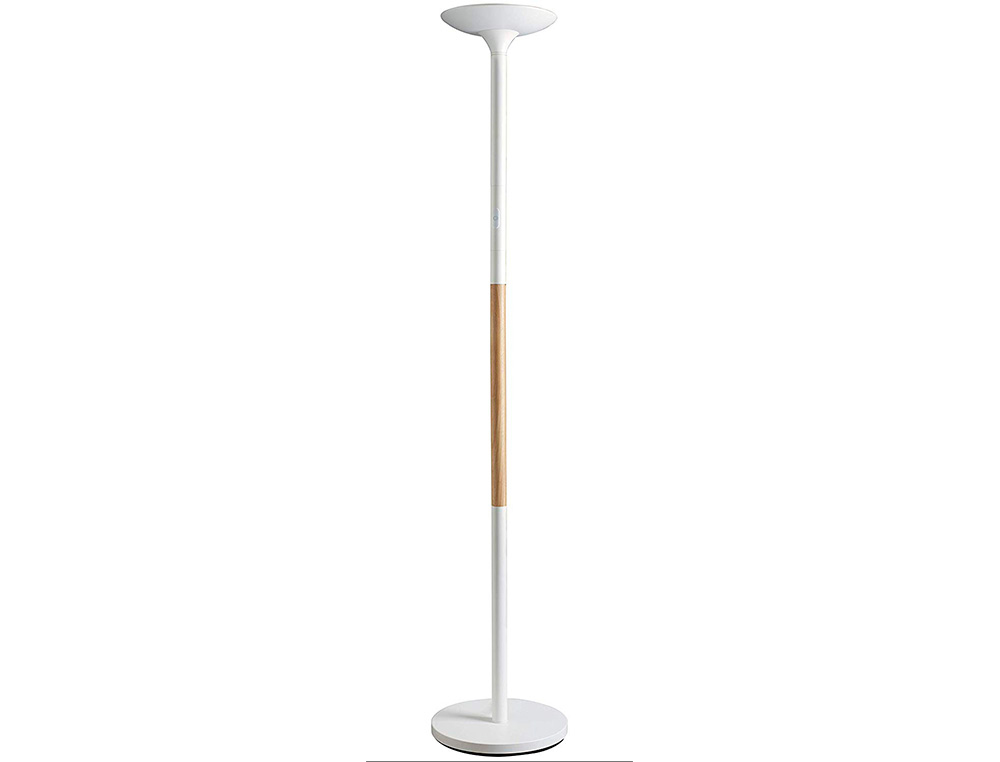 LAMPADAIRE LED BLANC/BOIS 40W