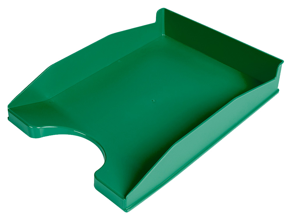 CORBEILLE  COURRIER Q-CONNECTPOLYPROPYLNE DOCUMENTS A4+ 240X320MM EMPILABLE 350X255X65MM COLORIS VERT OPAQUE