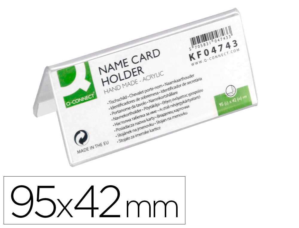 CHEVALET Q-CONNECT PORTE-NOMS MTHACRYLATE IDAL SYSTME IDENTIFICATION 95X42MM