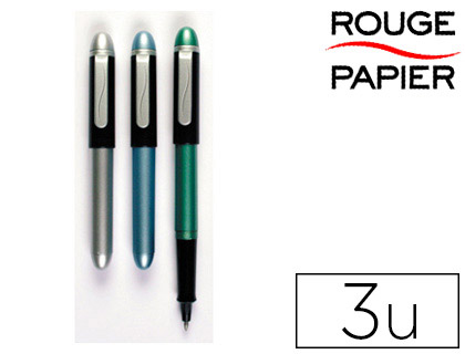 ROLLER MINI ROUGE PAPIER IDAL TROUSSE PLUME RSISTANTE CLIP MTAL CORPS COULEURS MTALLISES ASSORTIES