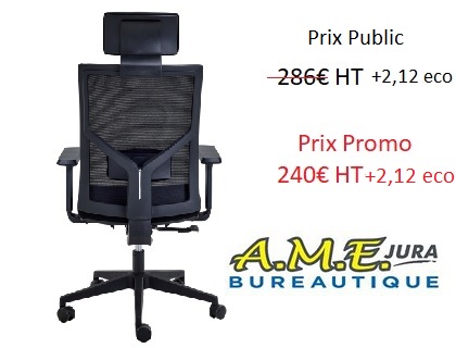 Fauteuil bureautique synchrone, blocable 3 positions